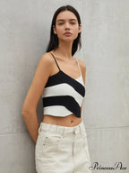 Cross Layer Crop Trendy Cami Sweater Vest