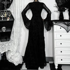 Cross Soft Long Sleeved Midi Dress