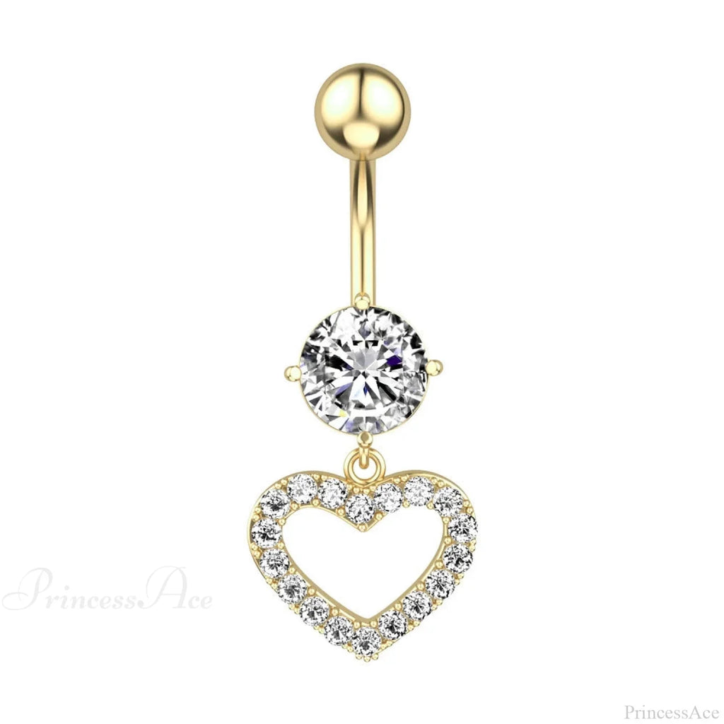 Crystal Dangle Gothic Belly Ring