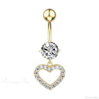 Crystal Dangle Gothic Belly Ring