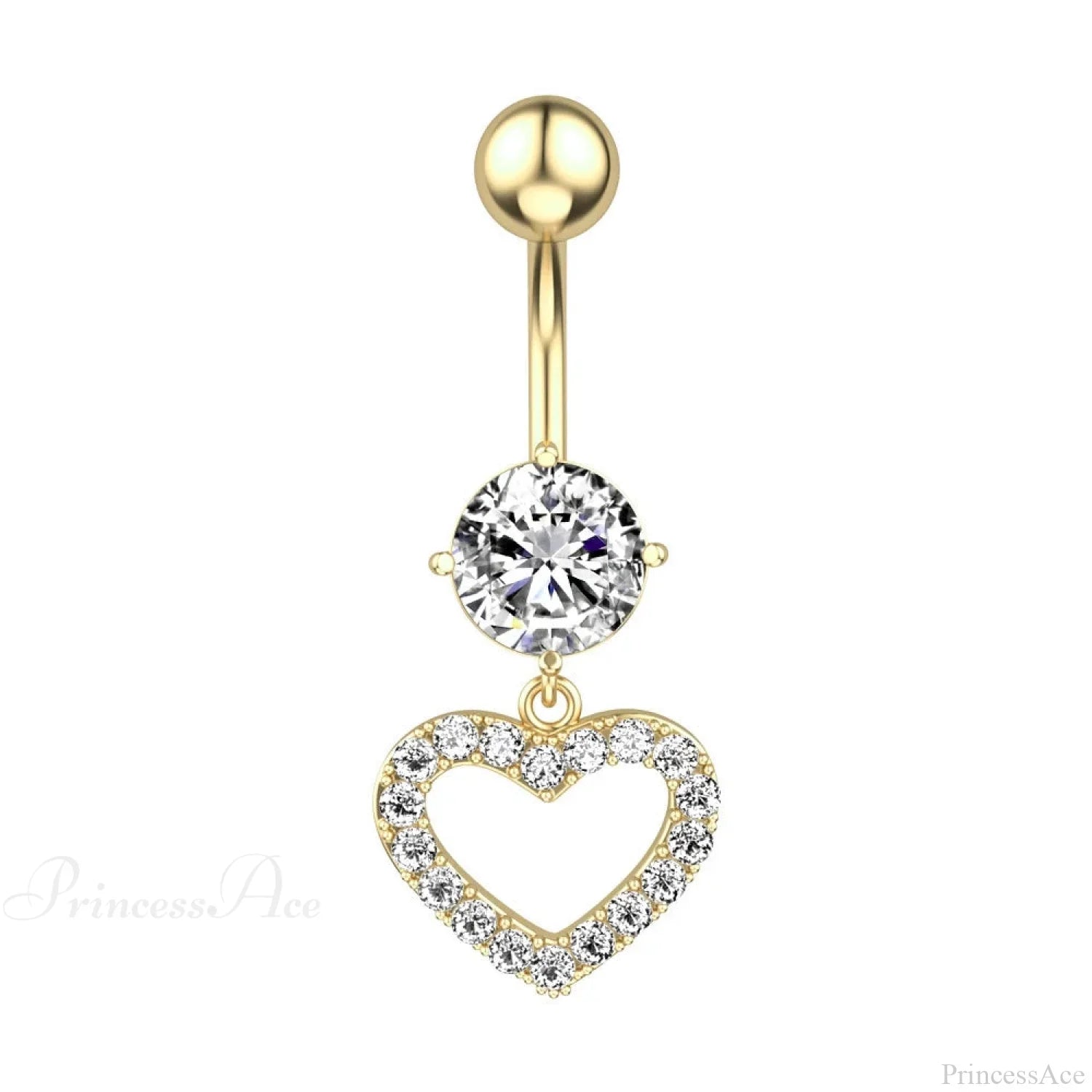 Crystal Dangle Gothic Belly Ring