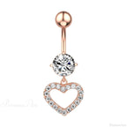 Crystal Dangle Gothic Belly Ring