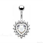 Crystal Dangle Gothic Belly Ring