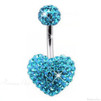 Crystal Dangle Gothic Belly Ring