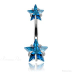 Crystal Dangle Gothic Belly Ring