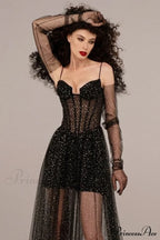 Crystal Embellished Stylish Corset Gown