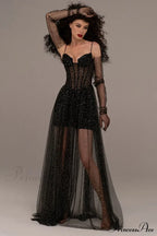 Crystal Embellished Stylish Corset Gown
