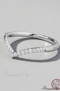 Cubic Zirconia Decor Silver Ring