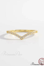 Cubic Zirconia Decor Silver Ring