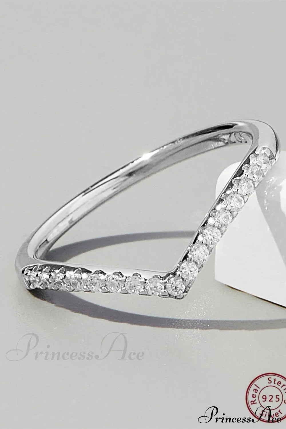 Cubic Zirconia Decor Silver Ring