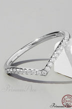 Cubic Zirconia Decor Silver Ring