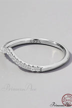 Cubic Zirconia Decor Silver Ring