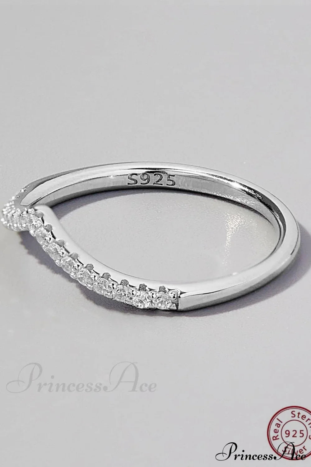 Cubic Zirconia Decor Silver Ring