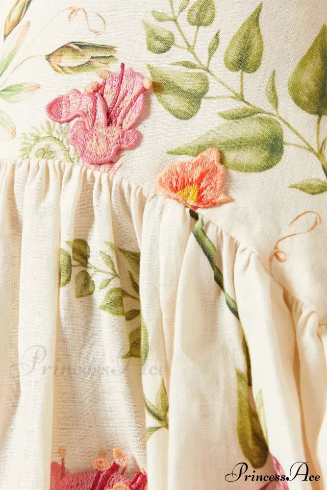 Curua Cultivo Maxi Skirt Graceful and Top in Linen Set