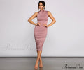 Curves Ahead Sleeveless Charming Ruched Midi Dress