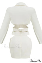 Cut Out Blazer Top Graceful + Mini Skirt Set
