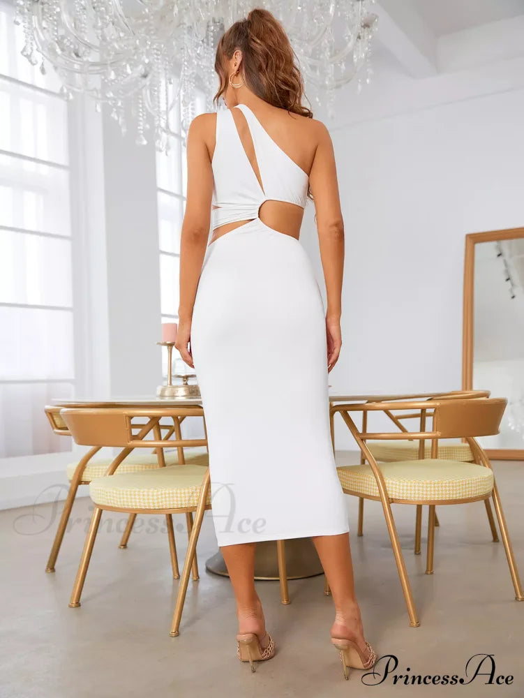 Cut Out Ruched Trendy Long Sleeve Mesh Dress
