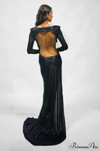 Cut Out Stylish Backless Gown