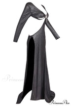 Cut Out Stylish Backless Gown