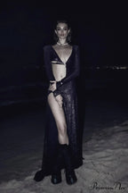 Cut Out Stylish Backless Gown