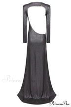 Cut Out Stylish Backless Gown