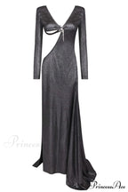Cut Out Stylish Backless Gown