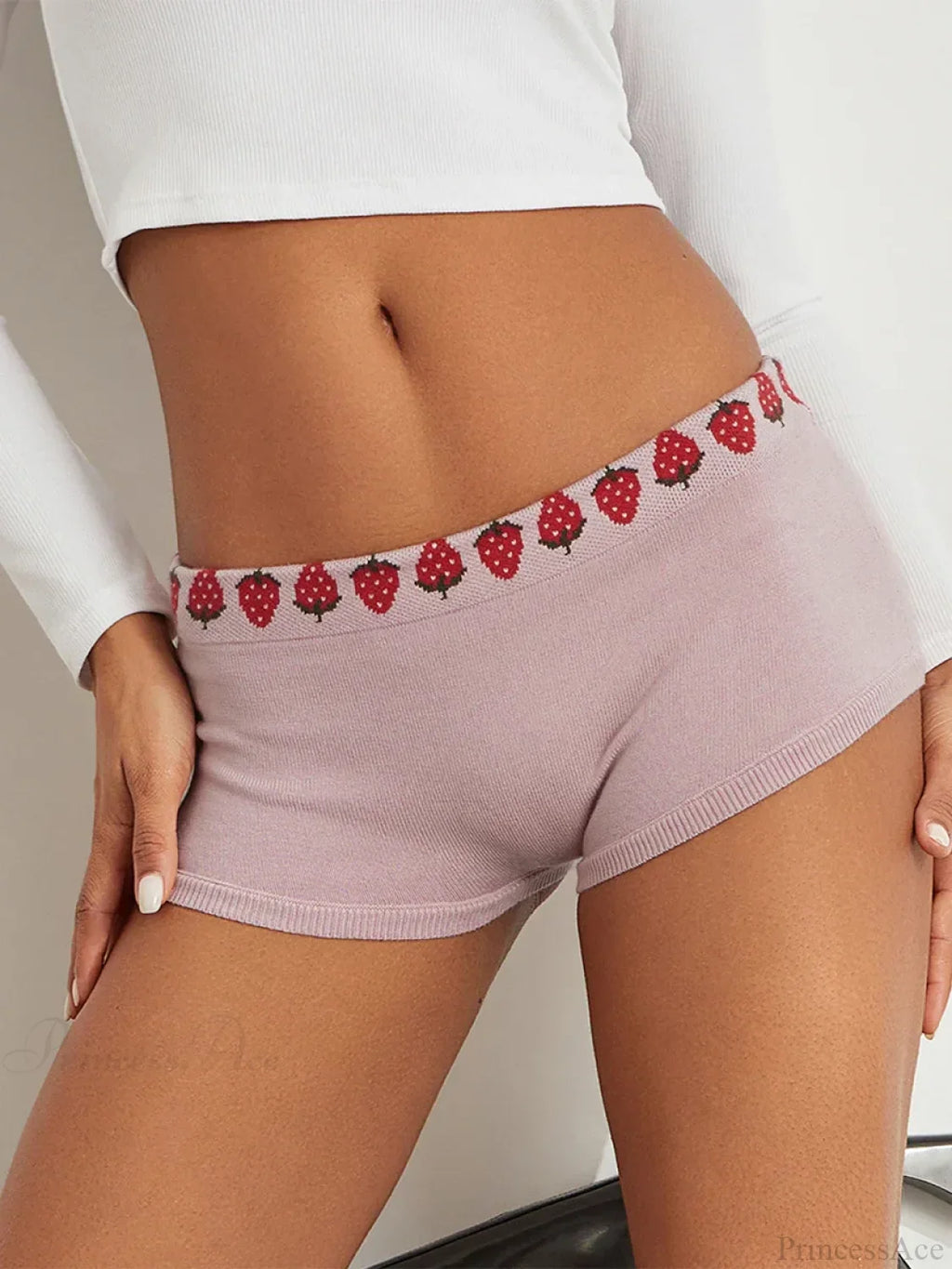 Cute Print Low Rise Lounge Short