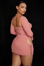 Cutout Halter Stylish Mini Dress