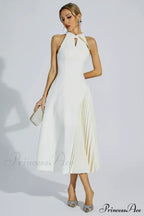 Cynthia Cream Stylish Midi Dress