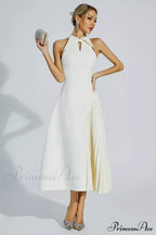 Cynthia Cream Stylish Midi Dress