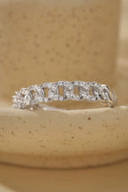 Simple Diamond Open Ring