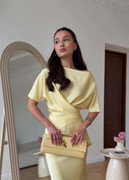 Sierra - Satin Two-Piece Skirt and Blouse Set