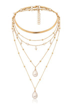 Vintage Chain Imitation Pearl Necklace