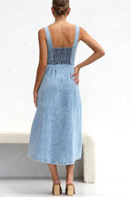 High Waist ALine Denim Dress