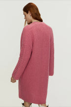 Longline Cable Knit Cardigan