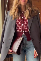 Heart Pattern Jacquard Sweater