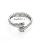 Wide Openwork Coil Metal Cuff Bracelet