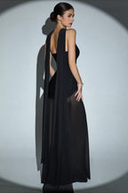 Bandage Mesh Strapless Prom Dress