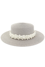 Pearl Embellished Beach Hat