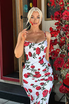 Square Neck Floral Cami Party Dress