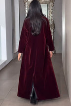 Velvet Duster Lapel Overcoat