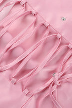 Satin Bow Low-Back Party Dress
