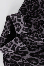Chiffon Leopard Print Long Sleeve Mini Dress