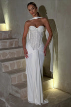 Deep Plunge Bodycon Mermaid Gown Prom Dress