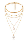 Vintage Chain Imitation Pearl Necklace