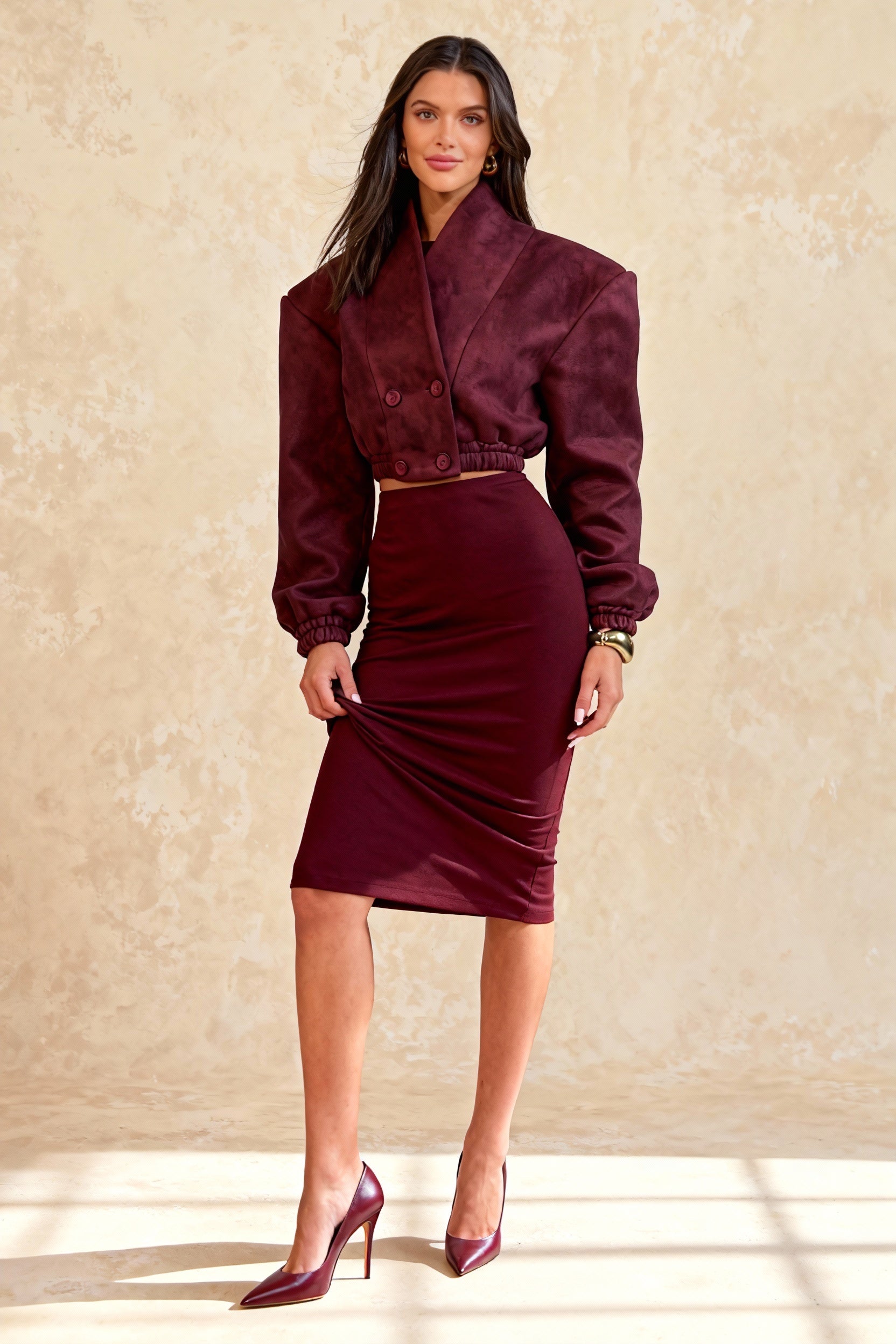 Double Breasted Slim Fit Coat