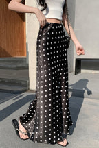 HighWaist Polka Dot Fish Tail Skirt