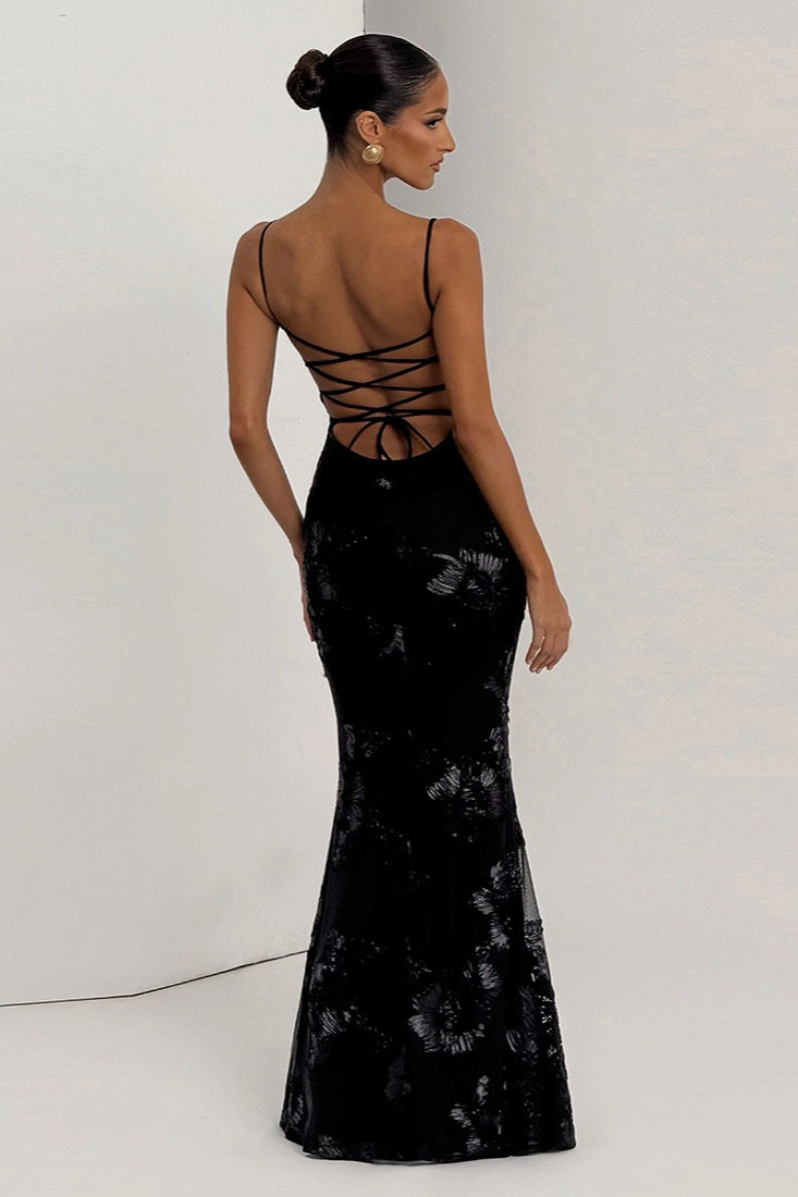 Chic OpenBack Maxi Party Dress
