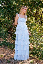Floral Print Spaghetti Strap Romantic Prom Dress