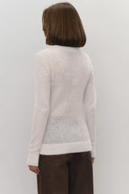 Sheer Blend Round Neck Knit Top